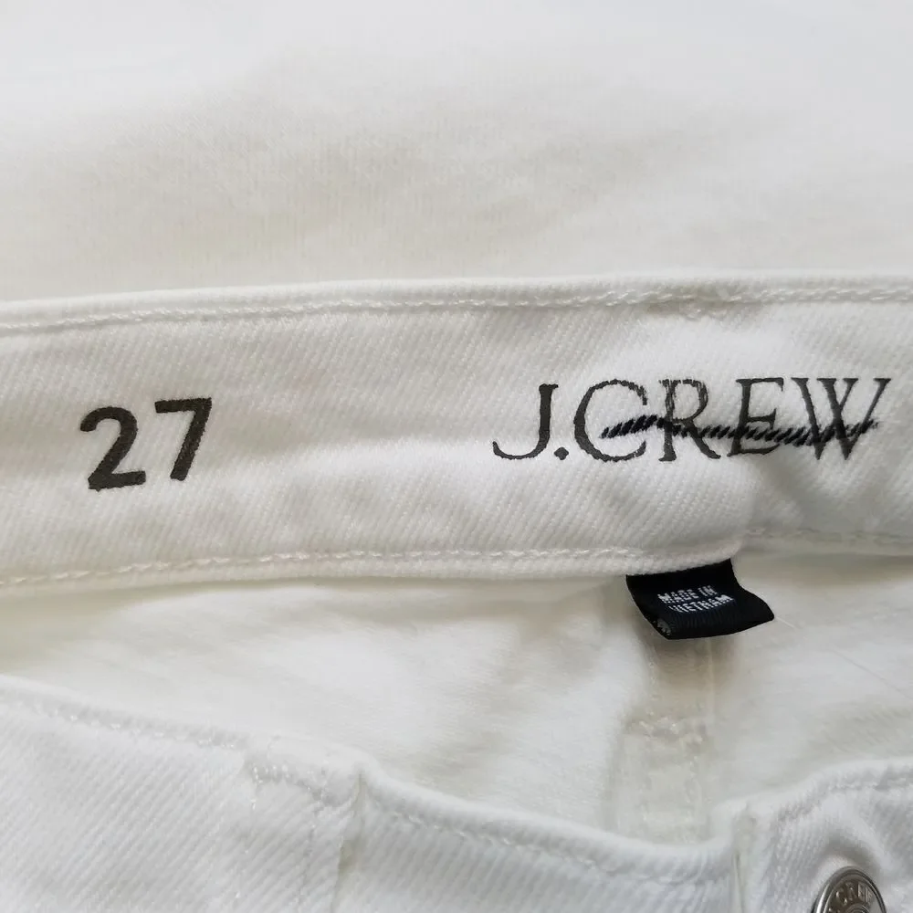 FLAW - J. Crew Classic Straight Jeans Size‎ 27 White NWD $148 BX975